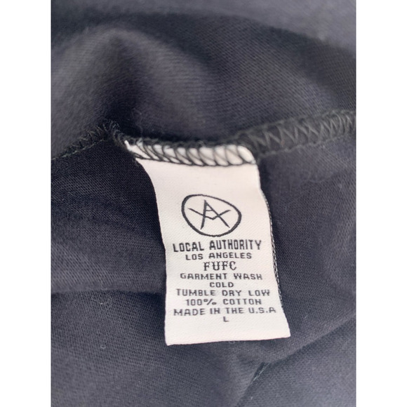 Local Authority T-Shirt Black Pocket Blank Tee L - Picture 5 of 5